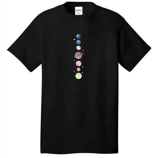 Women Moon Planet Print Fashion Tee Shirts