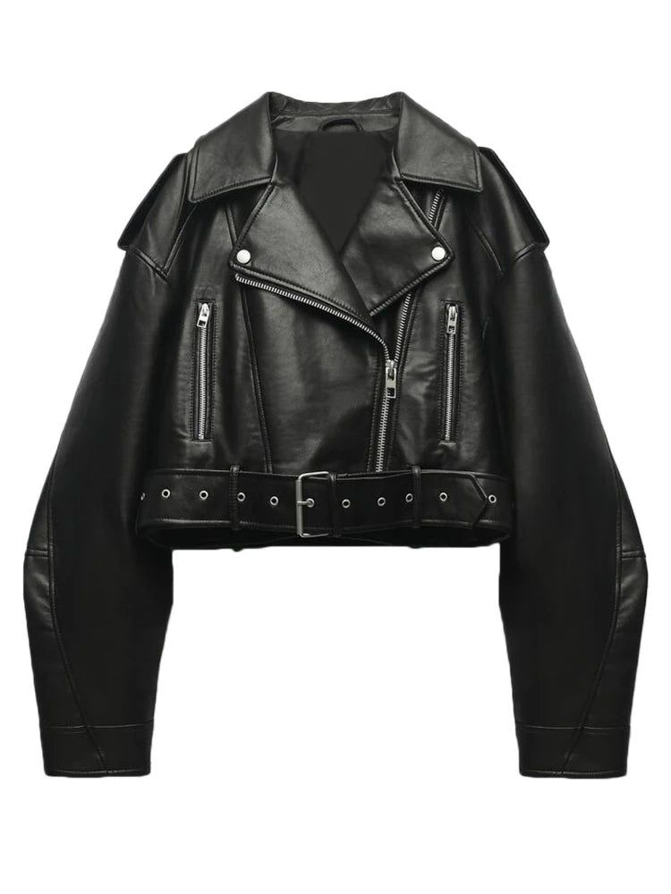 Women Faux PU Leather Jacket