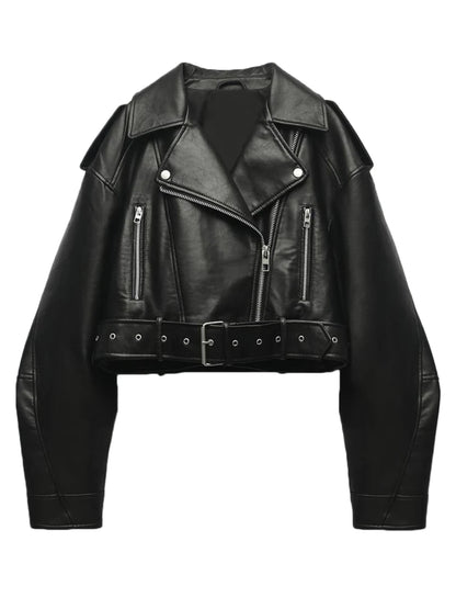 Women Faux PU Leather Jacket
