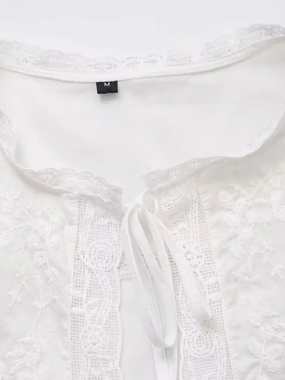 Women's Lace Embroidery Blouses, O Neck, Sleeveless