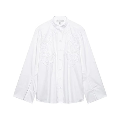 Embroidery Shirt Women Spring Casual Simple Women's Shirts