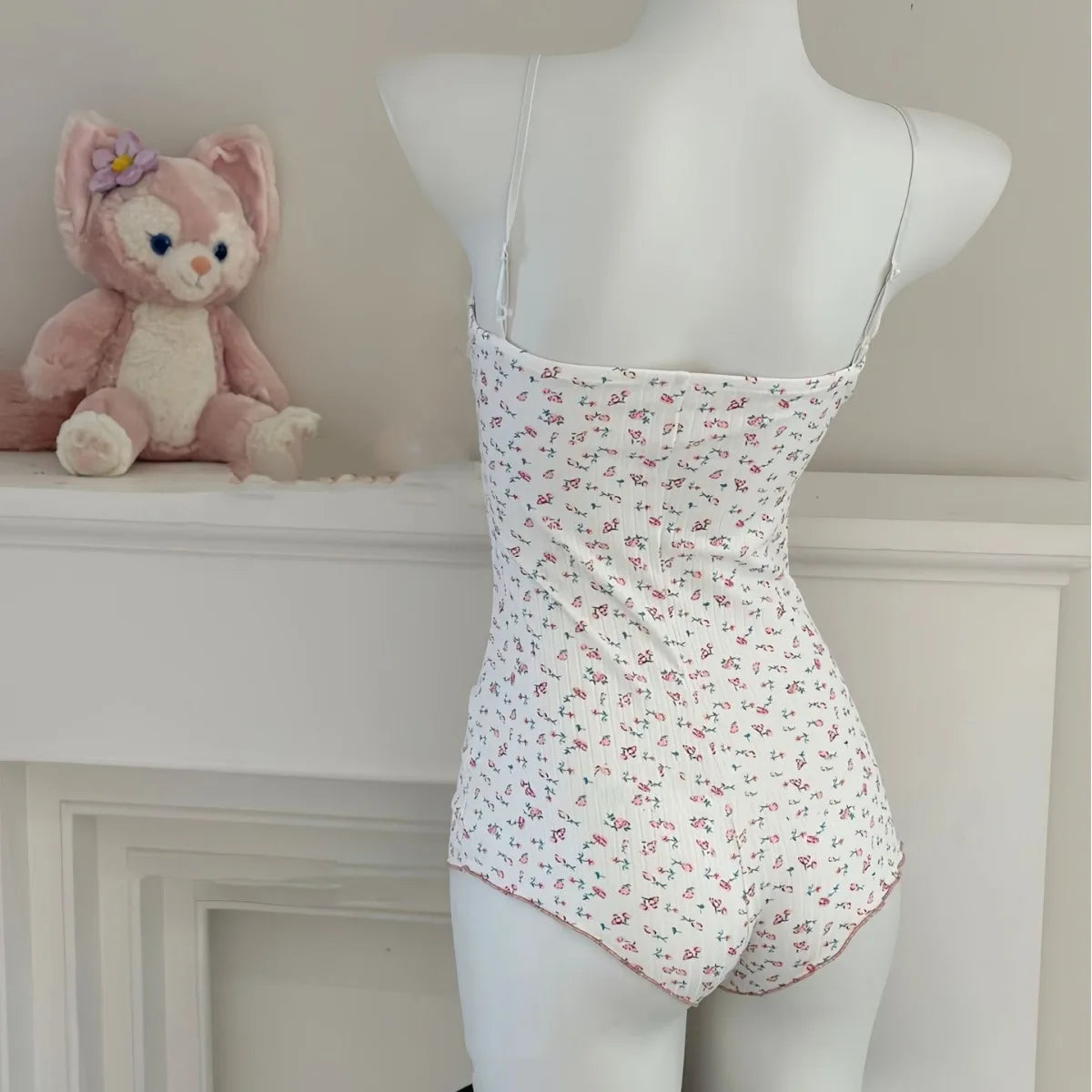 Women Sexy  Floral Print Bodysuit