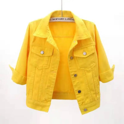 Women Denim Jacket Spring Autumn Short Coat