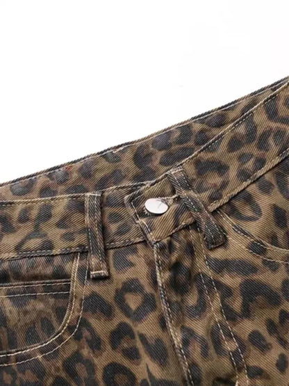 American Vintage Leopard Print Jeans