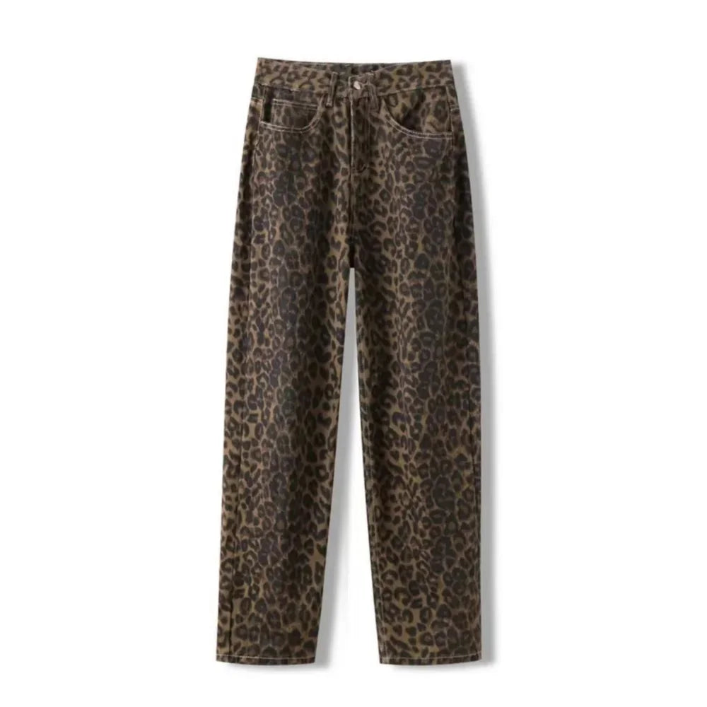American Vintage Leopard Print Jeans