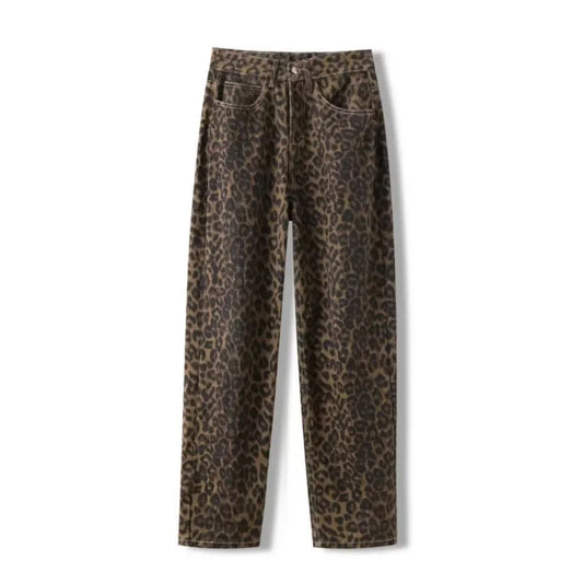 American Vintage Leopard Print Jeans