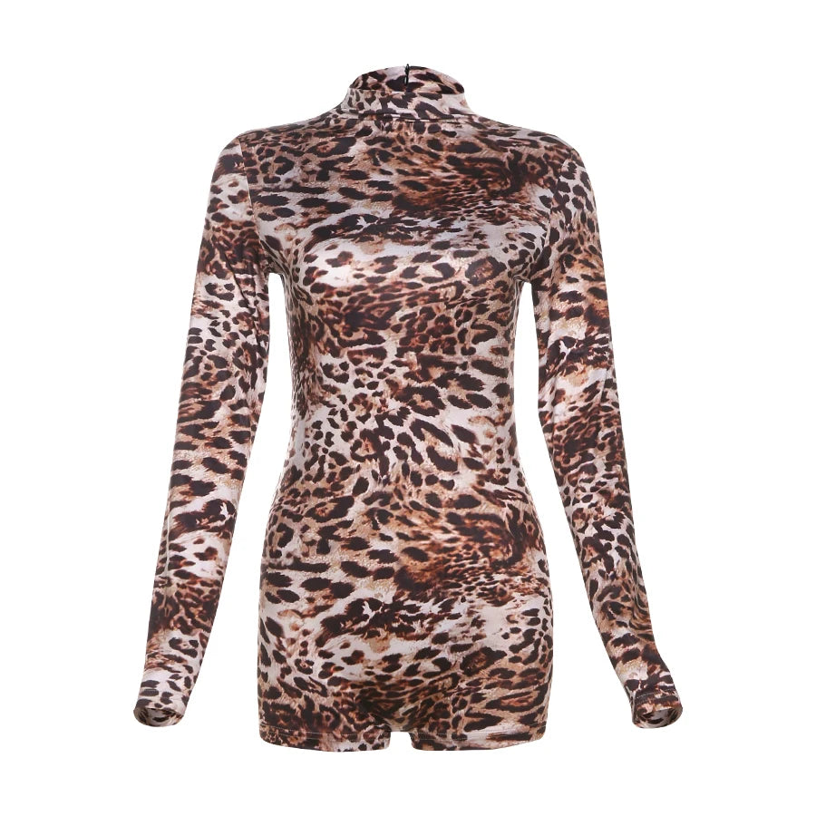 Weird Puss Leopard Print Romper