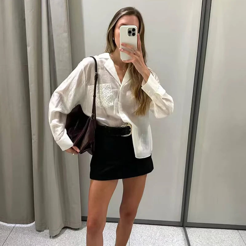 Women's Autumn Shirts Fashion Loose Elegant Office Shirts