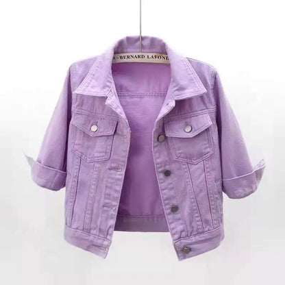 Women Denim Jacket Spring Autumn Short Coat