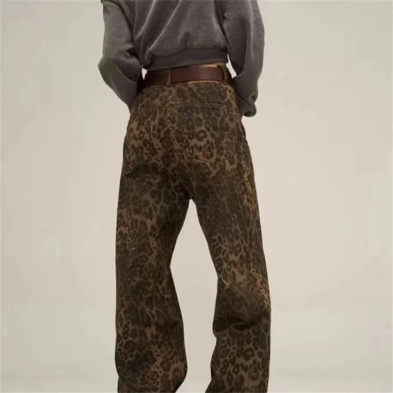 American Vintage Leopard Print Jeans