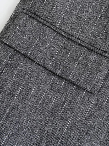 Vintage Notched Neck Long Sleeves Female Chic Lady Outfits